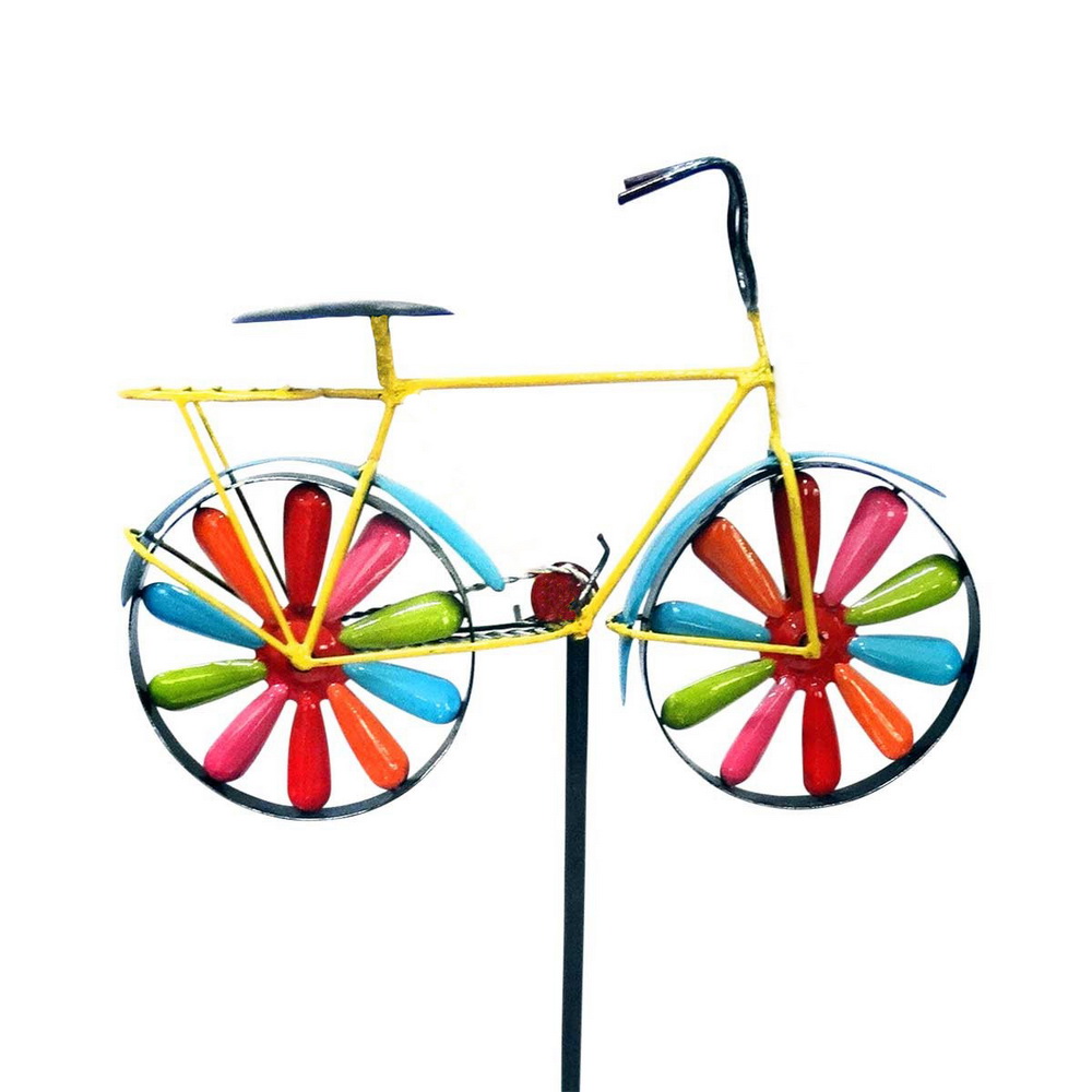 Bicycle wind spinner stake